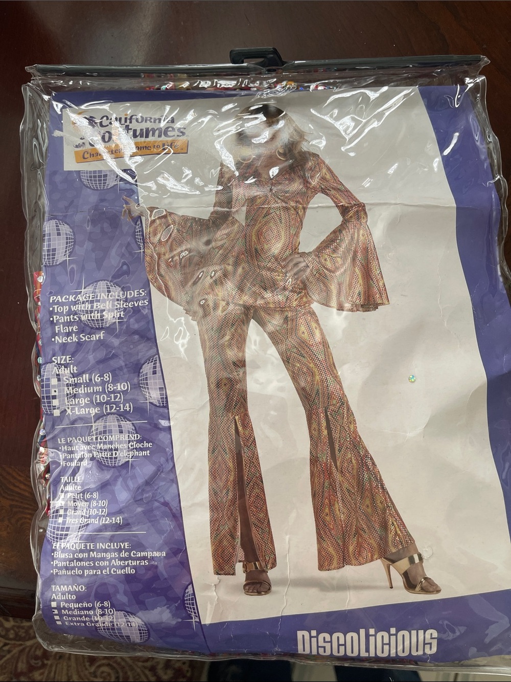 California Costumes Multicolor Paisley Flare Pants Set